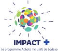 Logo Impact plus le programme Achats Inclusifs de sodexo