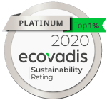 Platinum Top 1%, 2020 Ecovadis sustainability rating