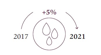 2017-2021:+5%