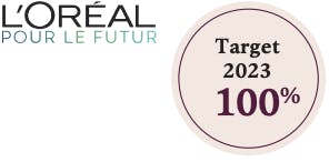 L'ORÉAL POUR LE FUTUR : Target 2023  100%