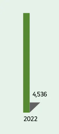  2022 : 4,536