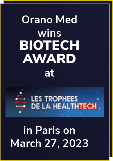 Orano Med wins THE BIOTECH PRIZE at Les Trophees De La HealthTech in Paris on 27 March 2023