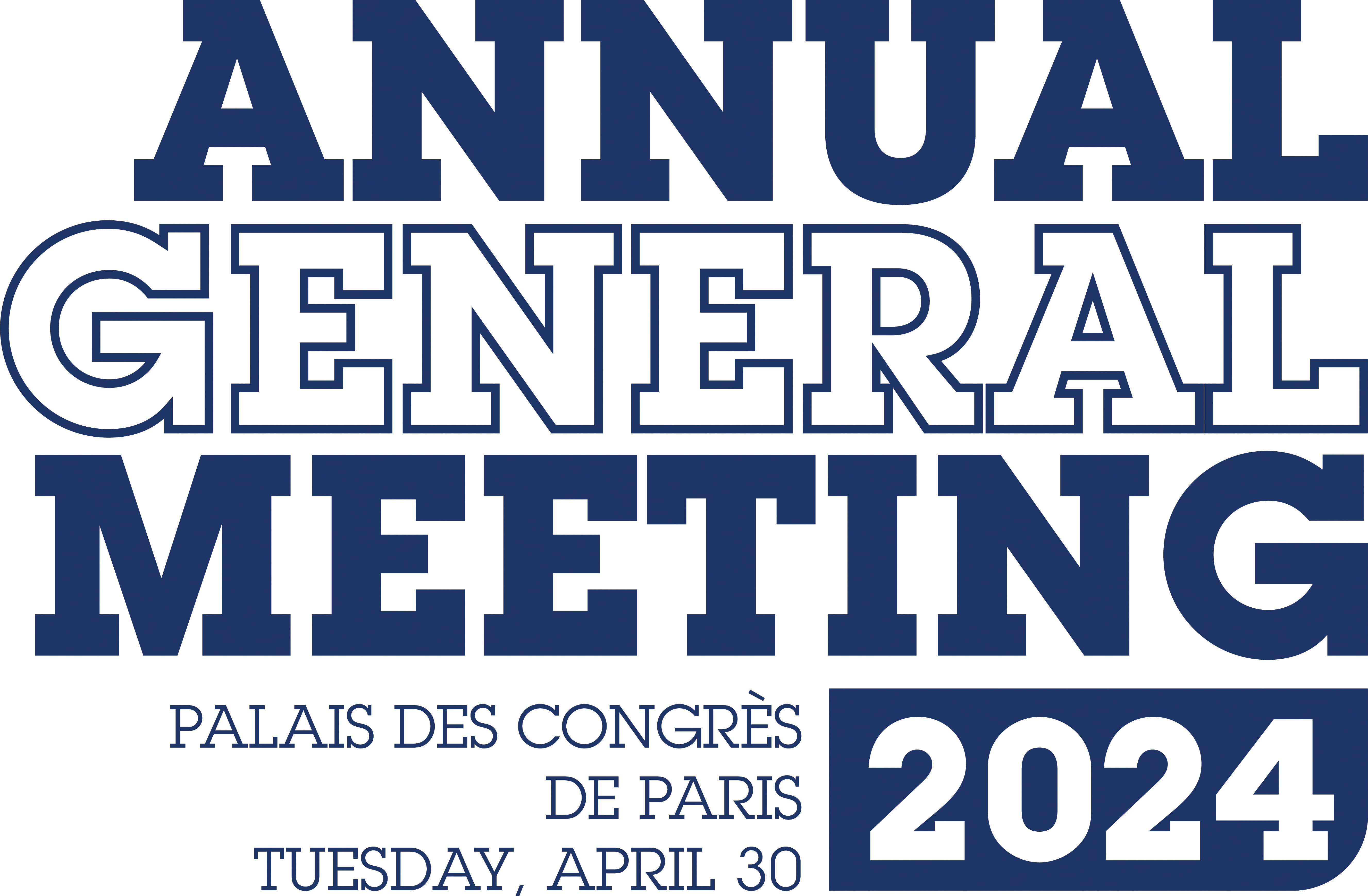 Annual General Meeting, Palais des congrès de Paris, Tuesday 30 April 2024