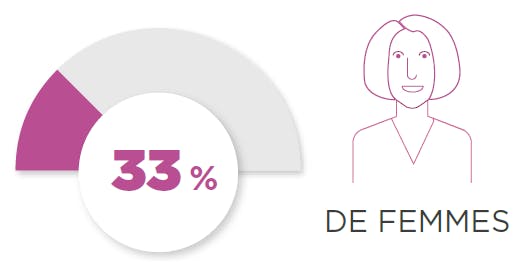 33%  DE FEMMES.