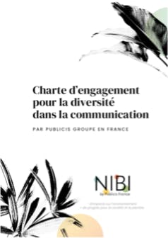 Cette image indique la charte d’engagement pour la diversité dans la communication par Publicis Groupe en France.