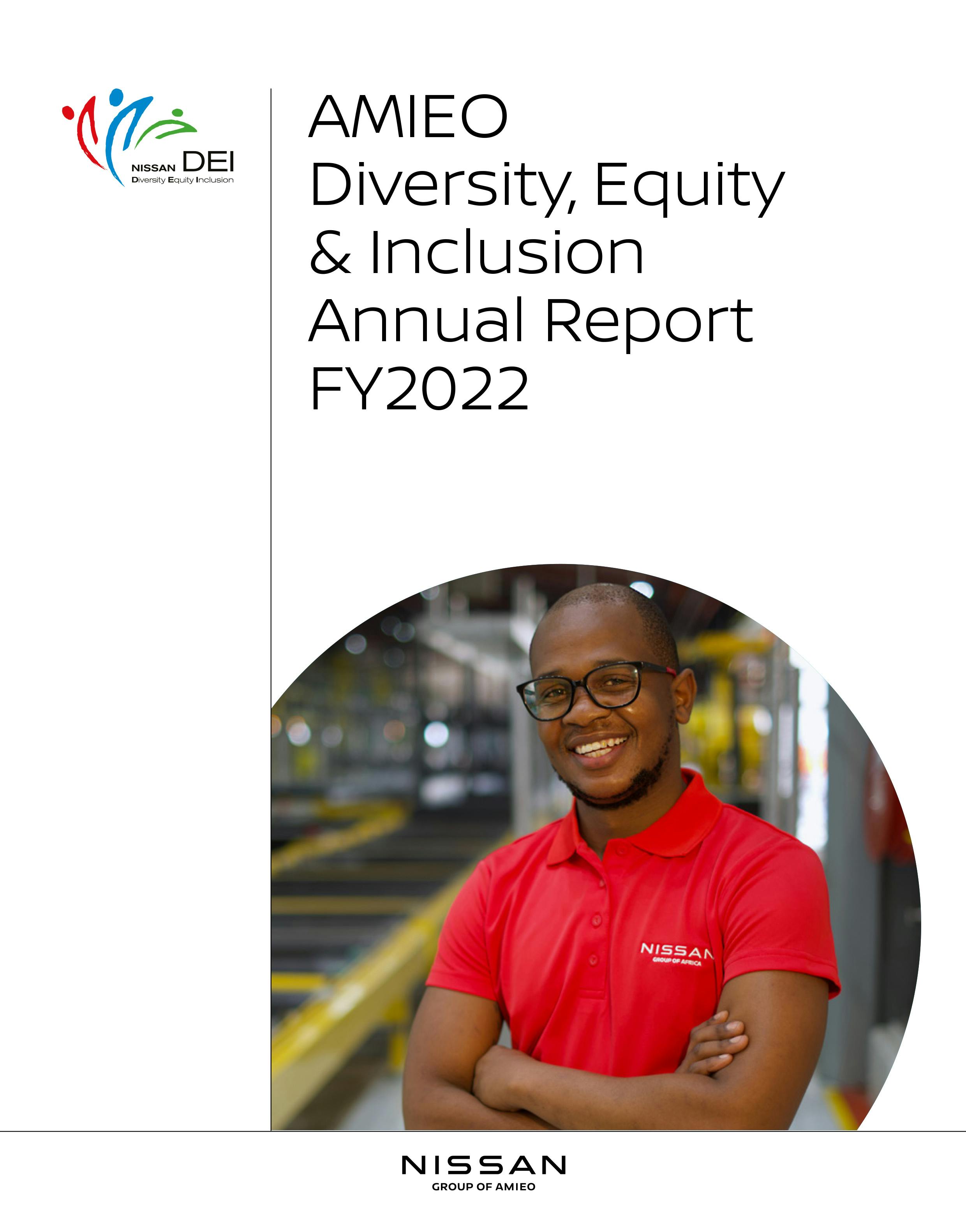 Cover page image pf AMIEO Diversity, Equity & Inclusion Annual Report FY2022