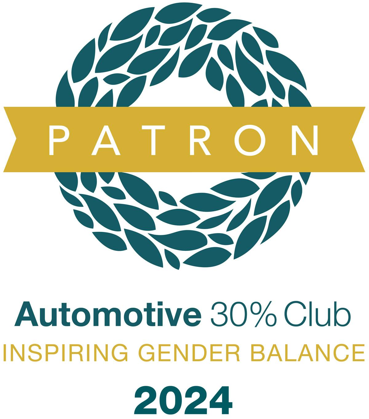 Patron - Automotive 30% club, Inspiring gender balance 2024