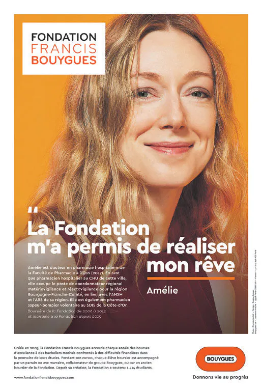 La Fondation Francis Bouygues - La fondation m'a permis de r&eacute;aliser mon r&ecirc;ve - Am&eacute;lie