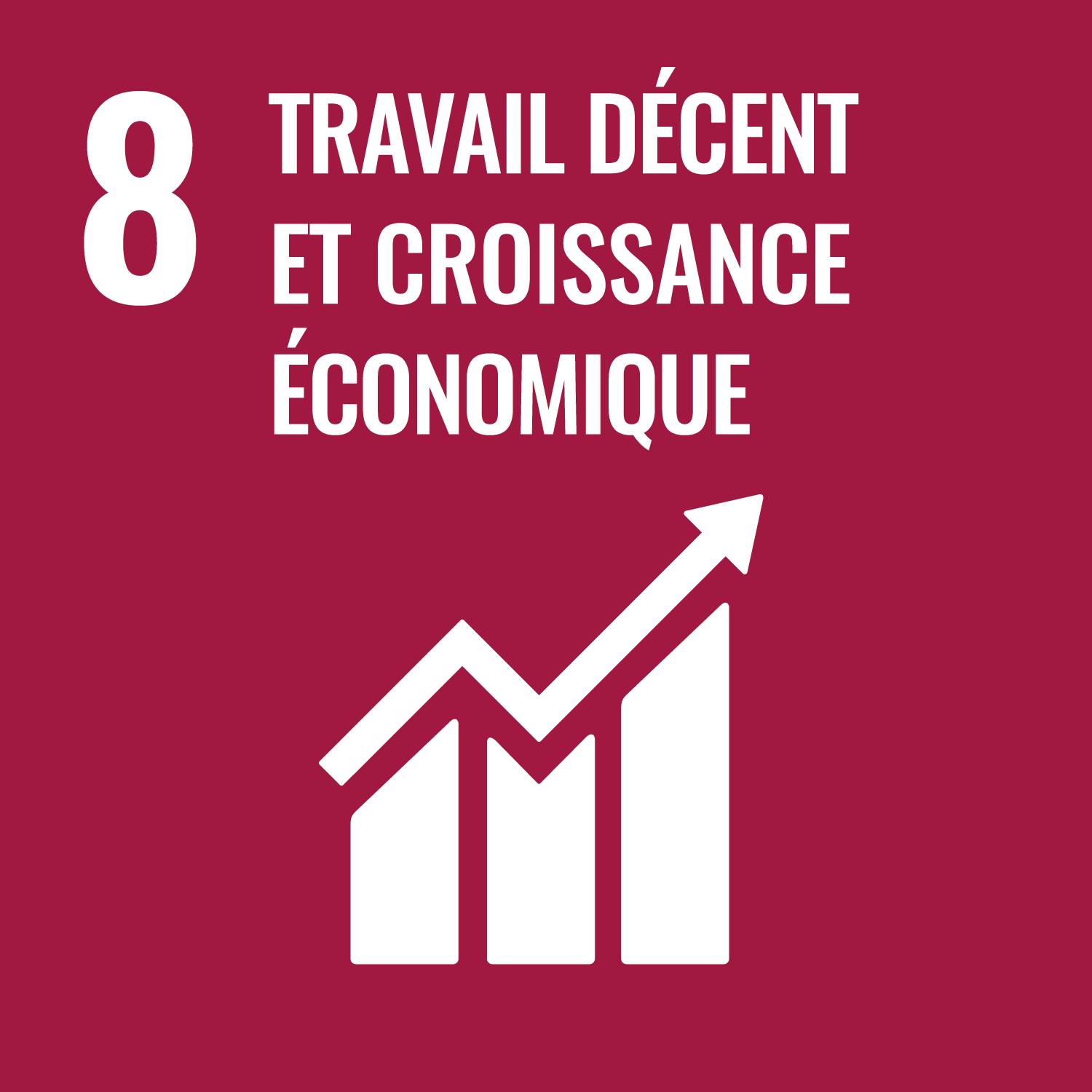 8, Travail d&eacute;cent er croissance &eacute;conomique